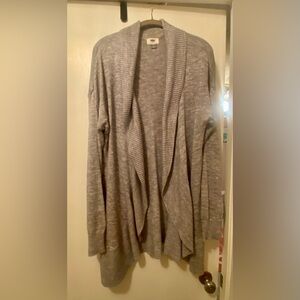Old Navy Women's Heather Blue/Gray Open Front Cardigan